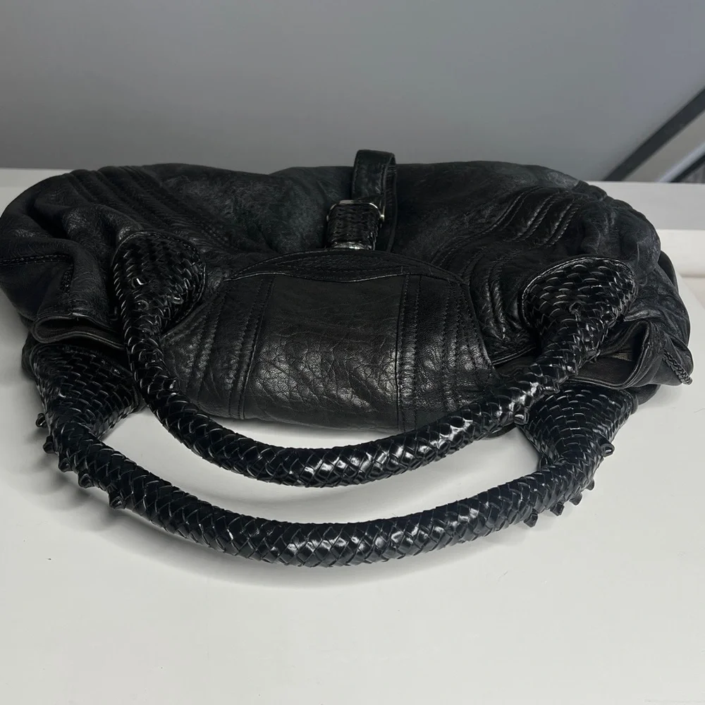 Fendi Small Spy Bag Black Lamb Leather Zucca Interior